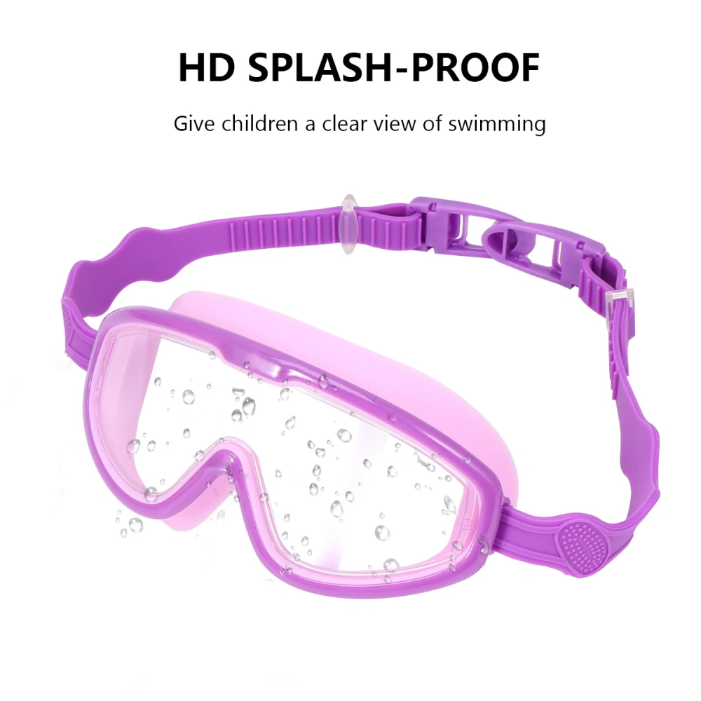 Creative Swimming Glasses Goggles Anti-fog Waterproof Spectacles Durable Swimming Equipment for Kids Children (Purple)