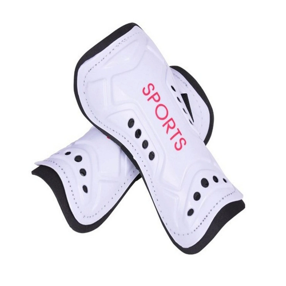 1 Pair Lightweight Breathable Soccer Shin Guards Shin Pads Calf Protective Gear Soccer Equipment for Adult Child (White)