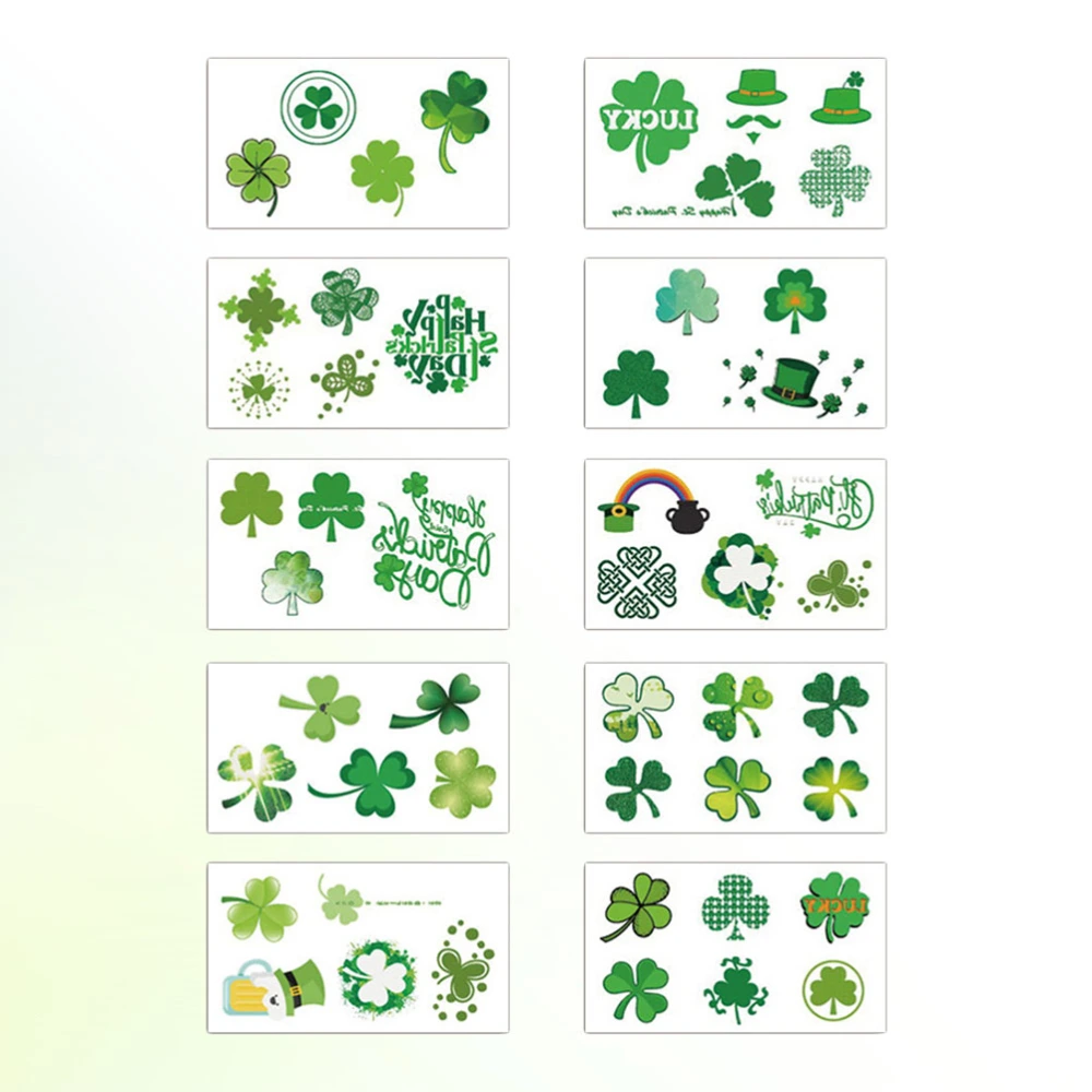 30 Sheet St. Patrick's Day Stickers Creative Decals Decorative Stickers Self-adhesive Stickers for Kids Adults