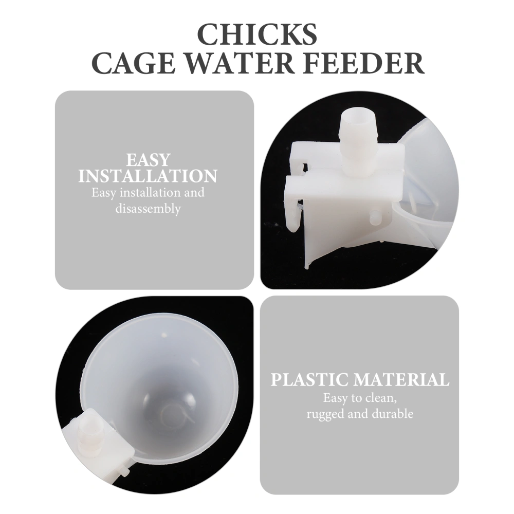 10 Sets Quail Water Feeder Chick Autodrinker Water Drinking Bowl Birds Cage Products