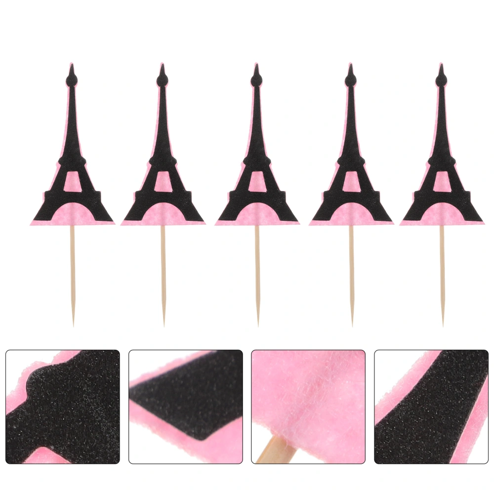 12Pcs Paris Eiffel Tower Cake Toppers Birthday Party Cake Topper Cupcake Decors