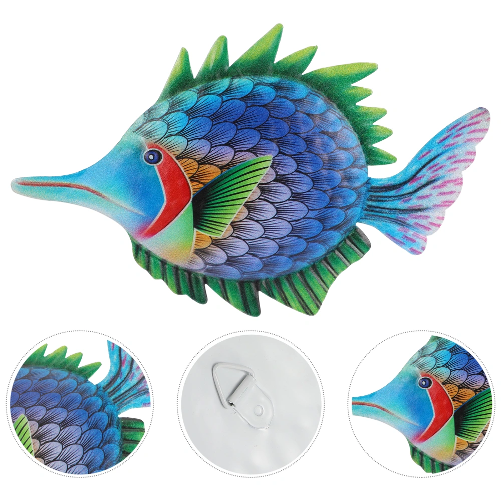 Metal Ocean Fish Wall Decor Outdoor Indoor Art Sculpture Hanging Decoration