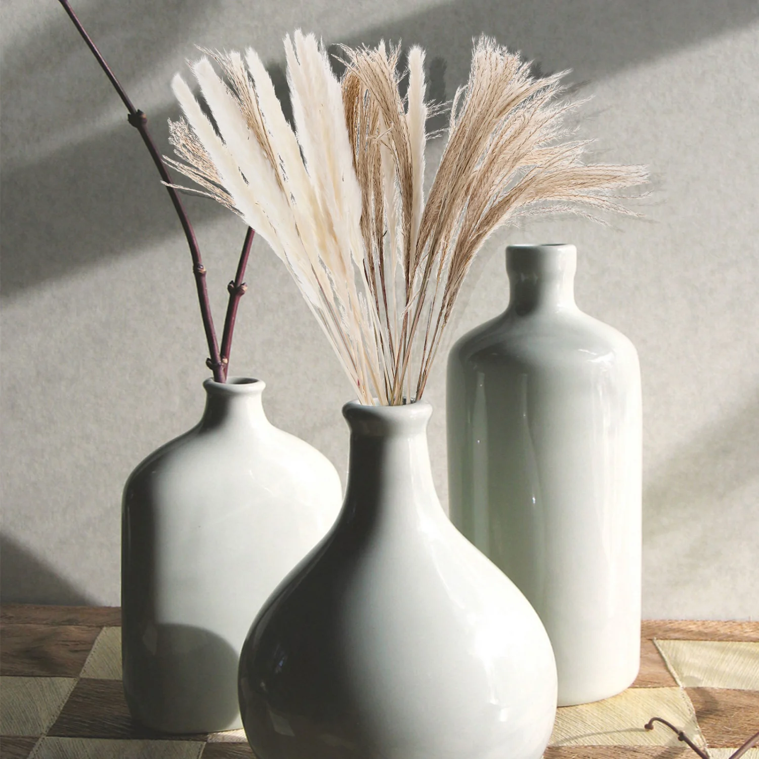 30Pcs Dried Pampas Grass Decor Office Pampas Adornments Desktop Pampas Photo Props