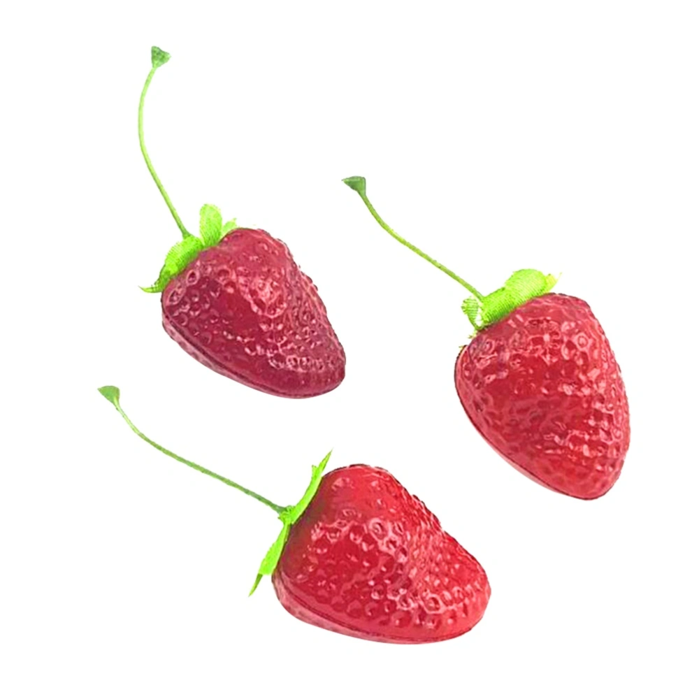 10pcs Simulation Strawberry Toy Plastic Kids Education Toys Photography Props Decoration Crafts