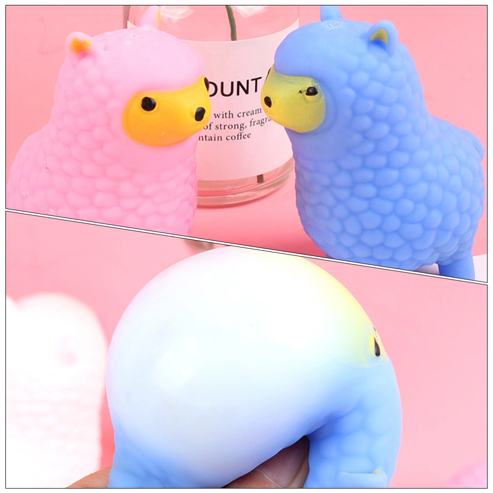 3Pcs Interesting Vent Toys Cartoon Alpaca Squeeze Toys Anxiety Relief Plaything