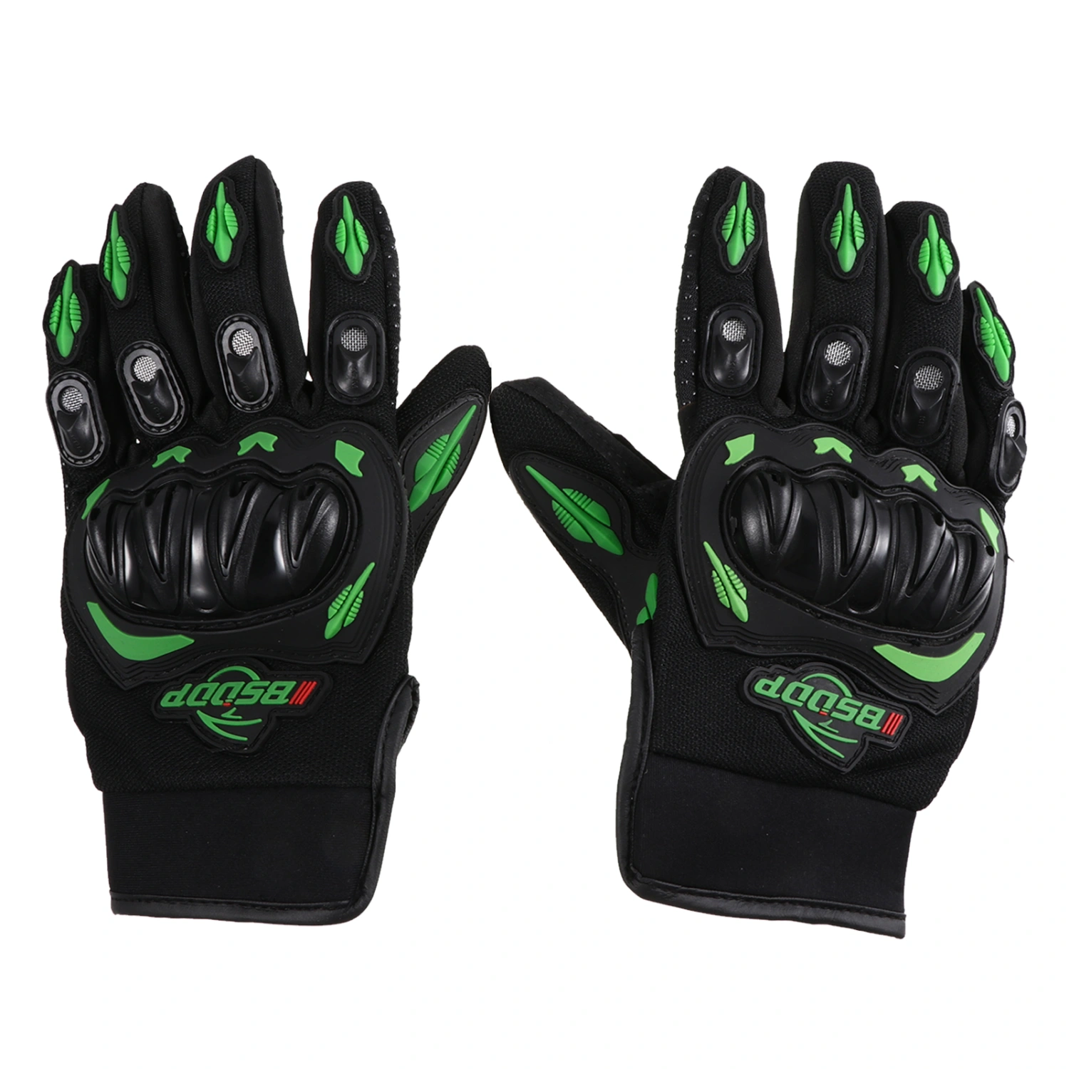 1 Pair Motorcycle Gloves Anti-Skid Riding Gloves Absorption Gloves (Green)