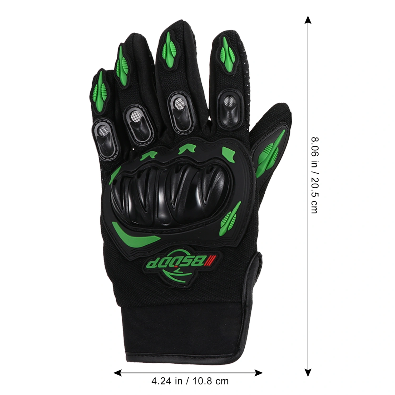 1 Pair Motorcycle Gloves Anti-Skid Riding Gloves Absorption Gloves (Green)