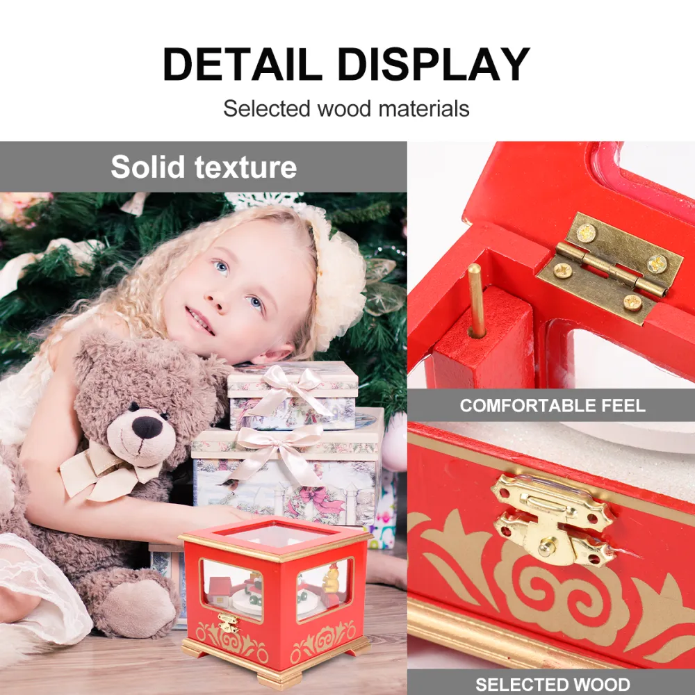 Christmas Music Box Holiday Decoration Adorable Durable Music Box Decor