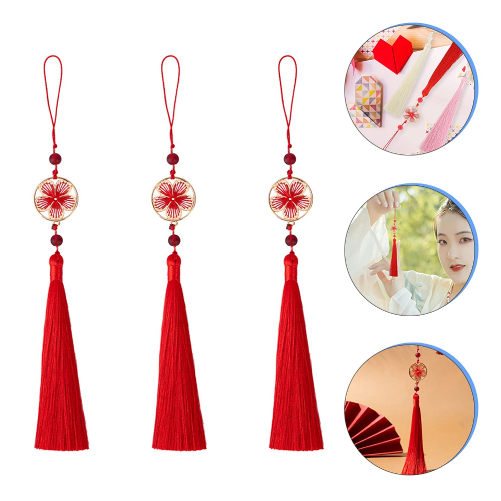 3pcs Chinese Style Tassel Front Door Hanging Pendant Spring Festival Decoration