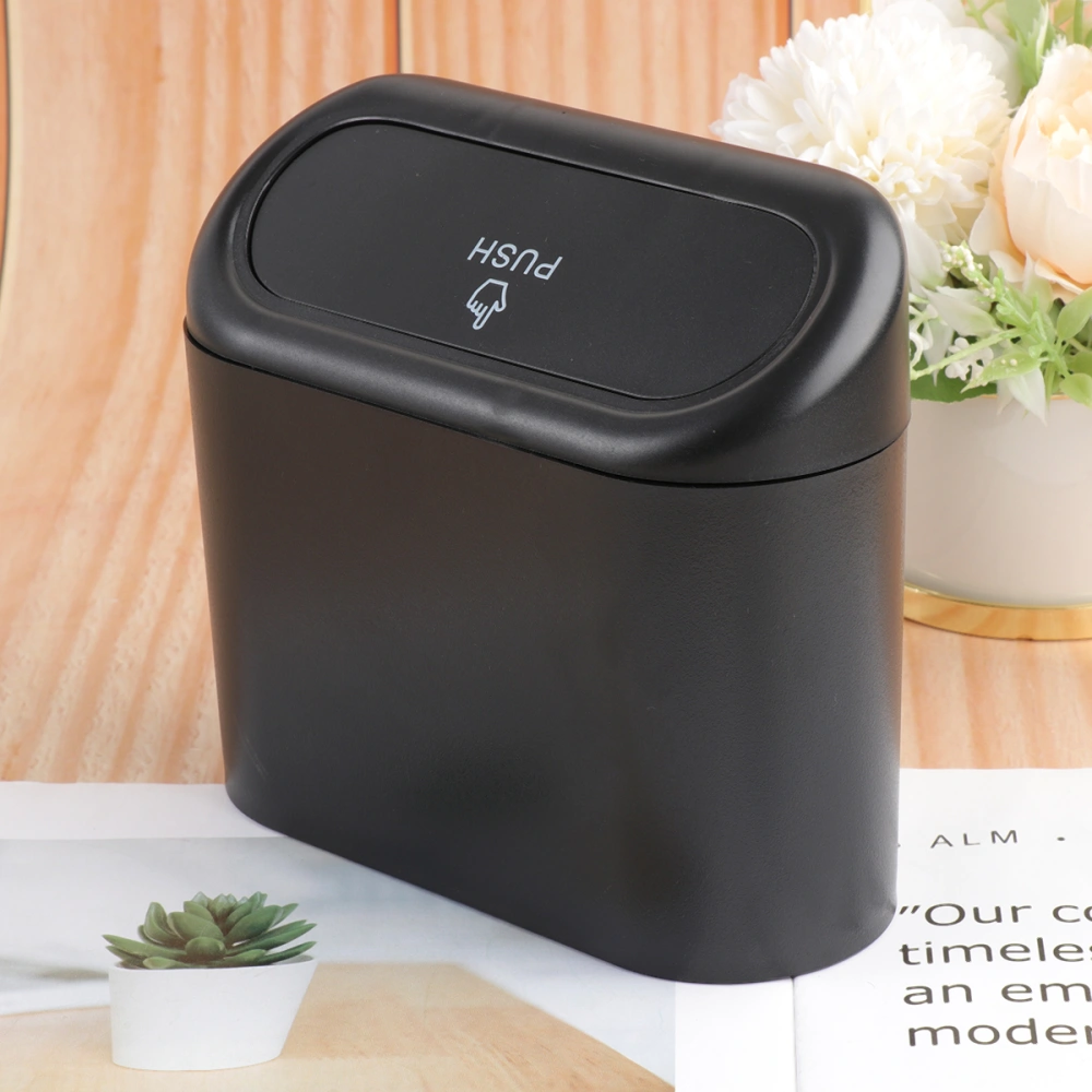 1Pc Car Sundry Storage Supplies Automobile Dustbin Trash Can Seat Back Door Trash Bin Leakproof Vehicle Garbage Can Waste Container  Multifunctional Storage Bag Hanging Storage Box (Black)