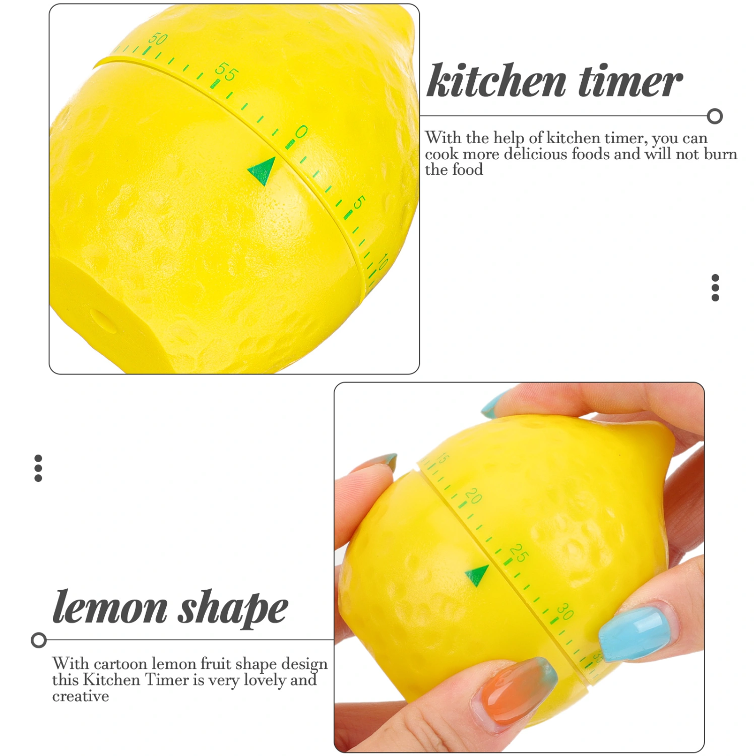 Kitchen Mechanical Timer Lemon Shaped Timer Household Kitchen Timer Countdown Timer