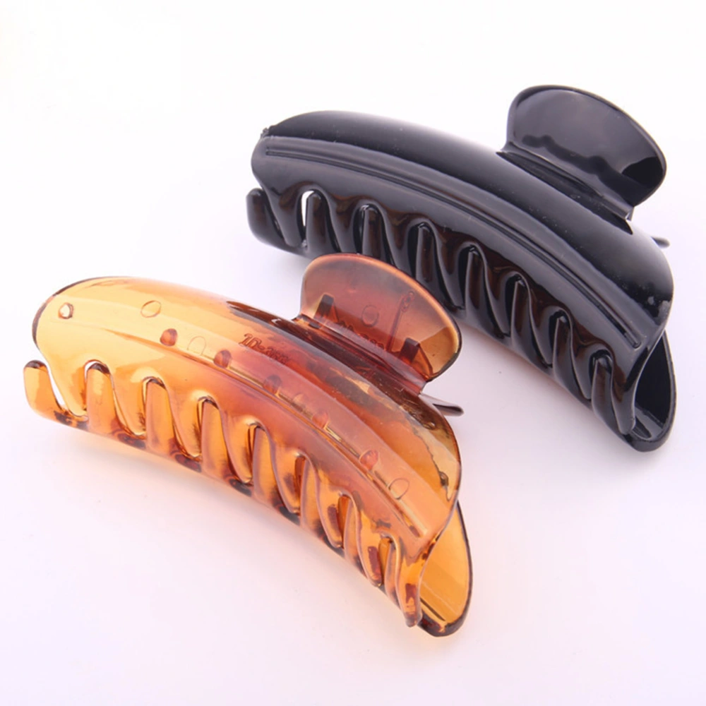 4PCS/Set Large Plastic Gripper Brown Tortoise Color Hairpin Plastic Hairpin