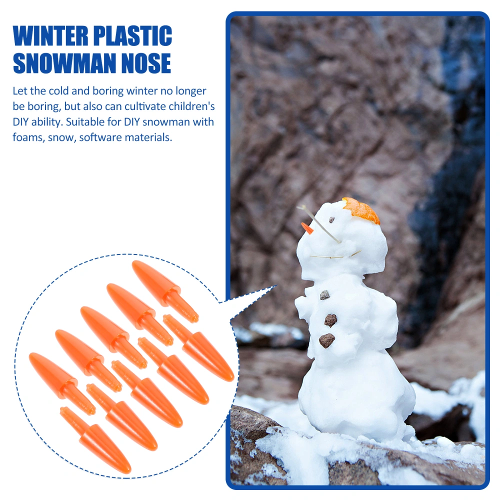 300Pcs Plastic Snowman Nose Winter Snowman Making Accessories for Christmas