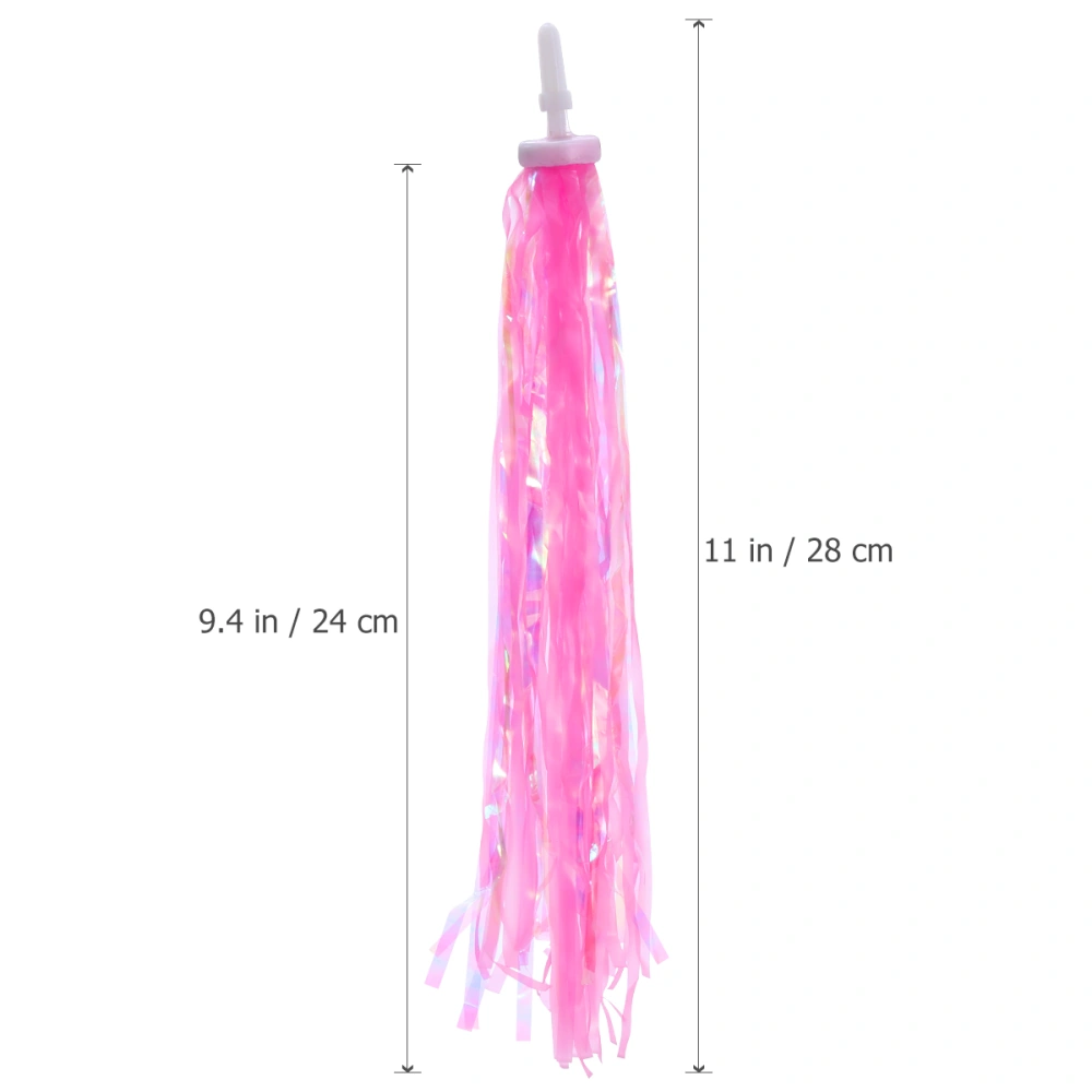 WINOMO Pair of Childrens Bike Handlebar Streamers Grips Tassels Ribbons Baby Carrier Accessories (Pink Pointy Style Random)