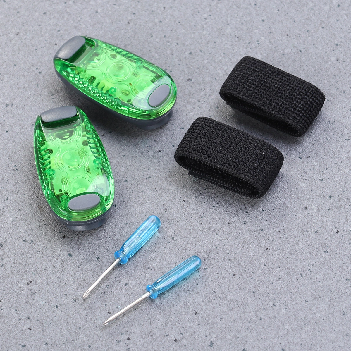 LED Safety Light Clip On Strobe Running Lights for Runners Dogs Bikes Walking (Green Light)
