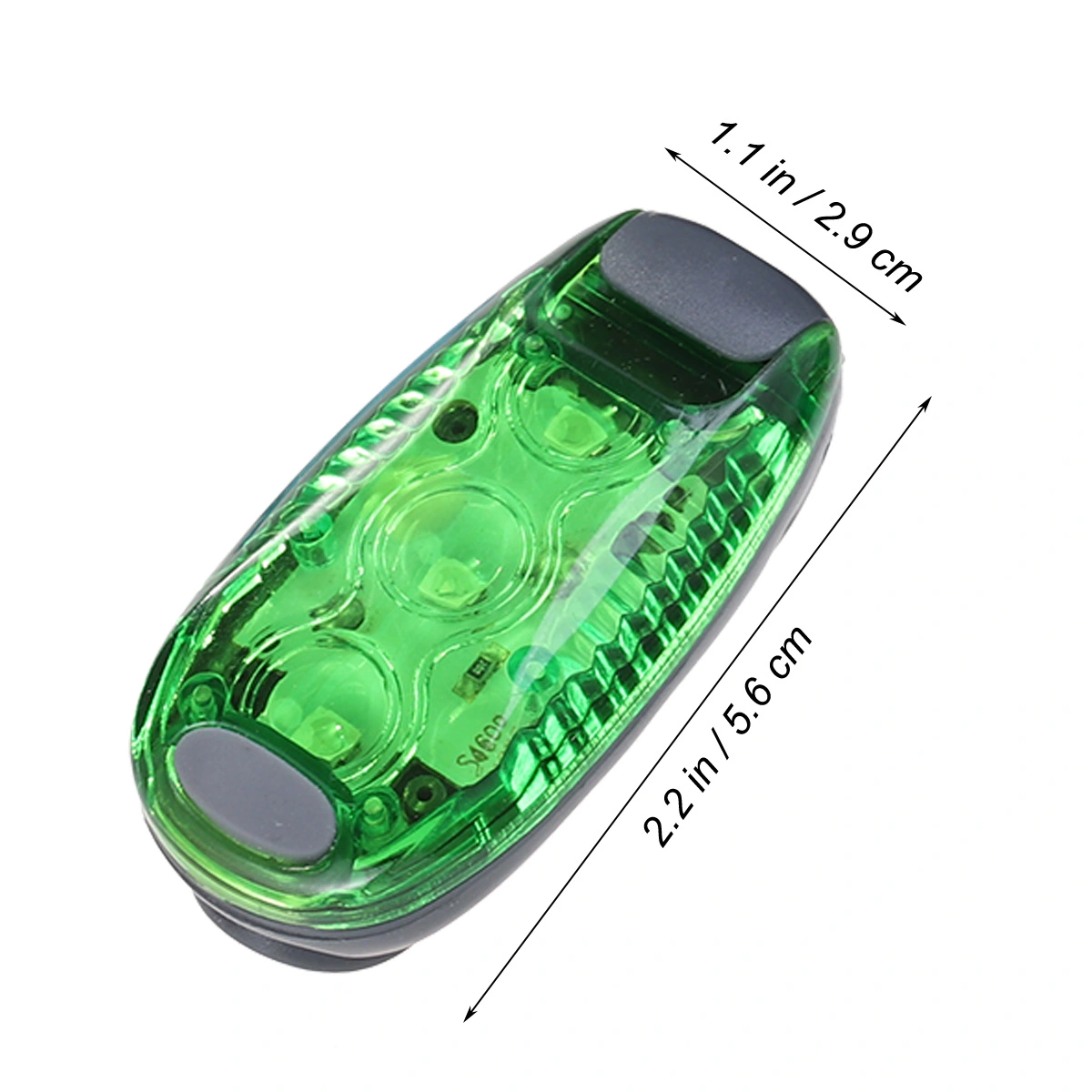 LED Safety Light Clip On Strobe Running Lights for Runners Dogs Bikes Walking (Green Light)