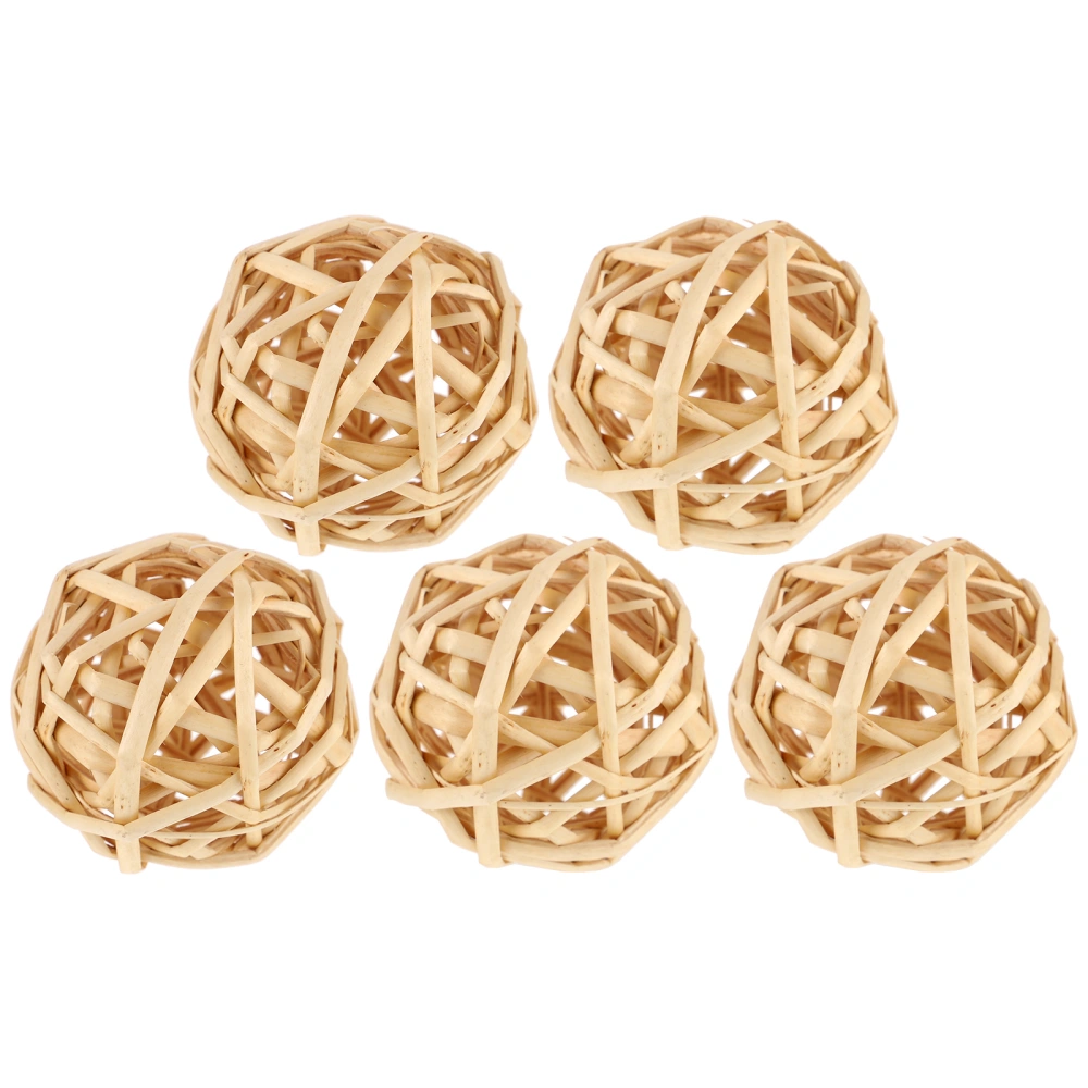 5pcs Home Decorative Rattan Balls Creative Rattan Photo Props DIY Wicker Balls