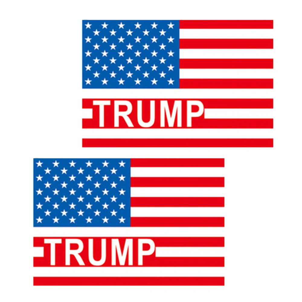 2 Pcs Garden Flags Trump Flag United States Presidential Election Accessary Bunting Trump Hanging Flag Portable Banner for Indoor  Outdoor