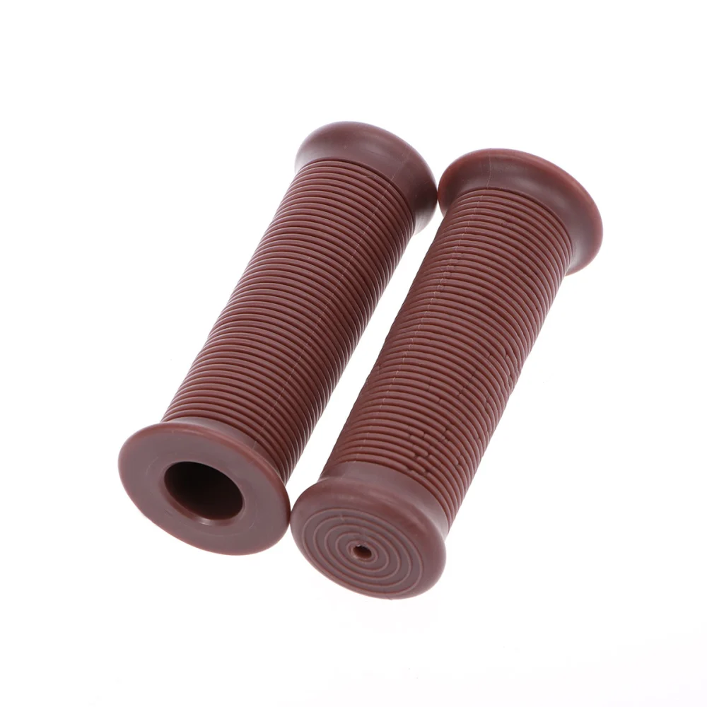 1 Pair Motorcycle TPU Vintage Handlebar Cover Universal Thread Bike Grips Non-Slip Handlebar Grips Light Brown 22/24MM