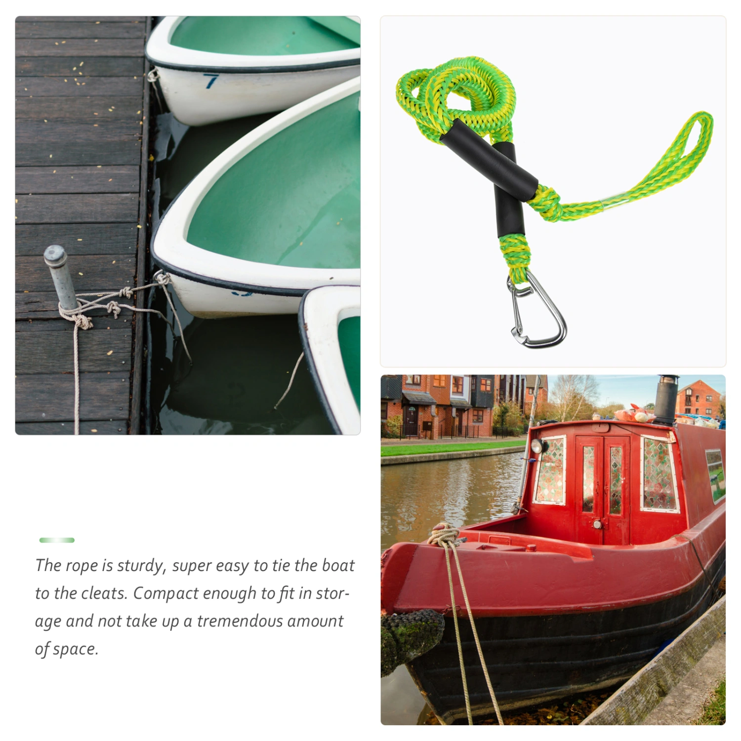 Dock Mooring Line Rope Bungee Dock Line Hook Boat Rope Marine Elastic Rope Hook Dock Rope