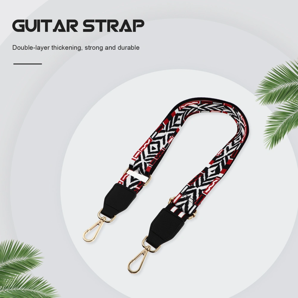 1pc Multi-functional Bag Shoulder Strap Adjustable Ethnic Guitar Strap