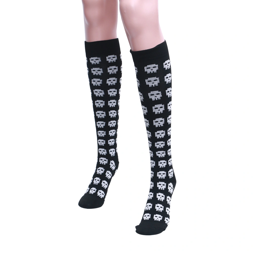 1 Pair Skull Head Printed Compression Socks Compression Stockings for Men and Women - Size L/XL