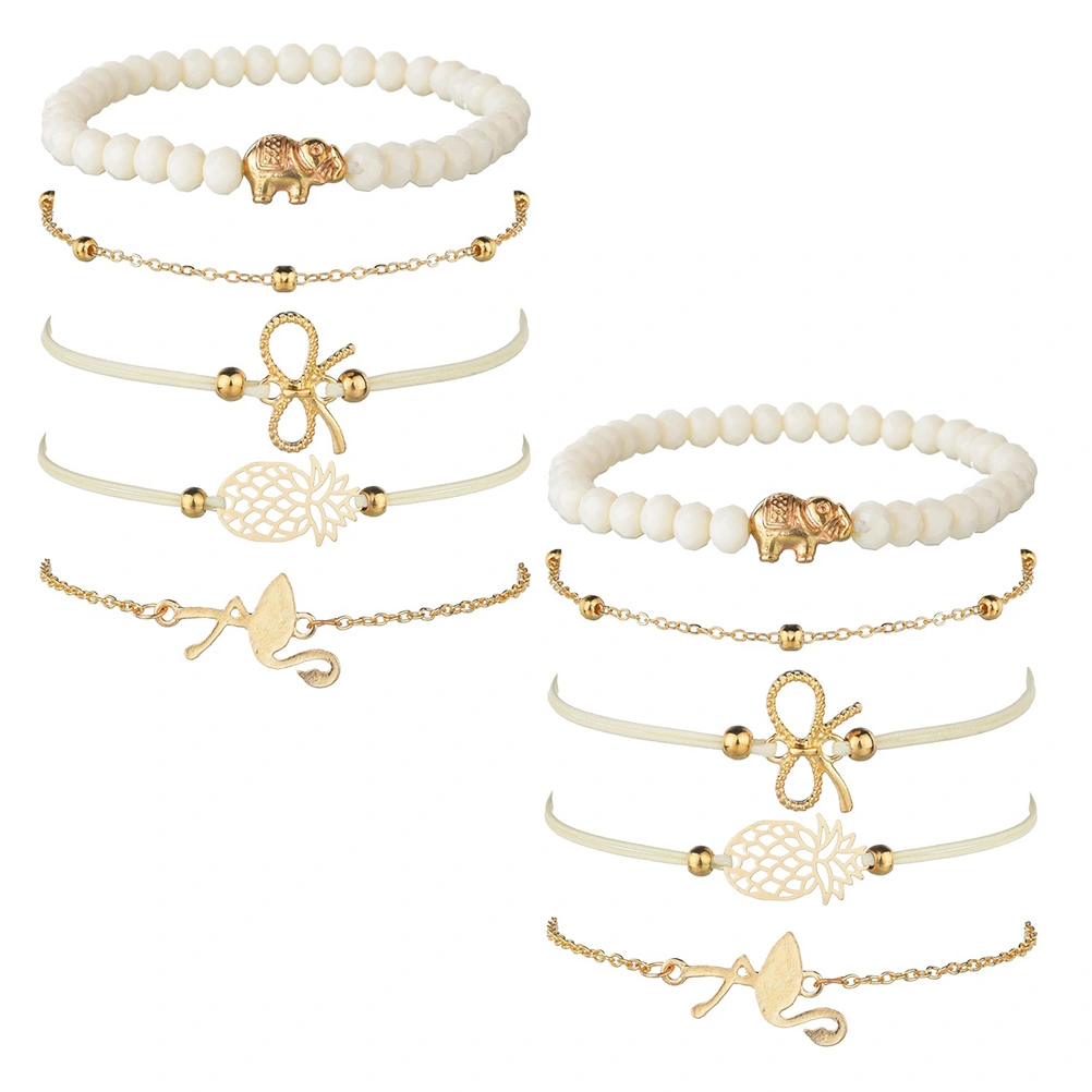 10pcs Hand-woven Bracelet Delicate Wristband Fashion Bangle Bracelet Adjustment Jewelry Wrist Chain For Woman Lady