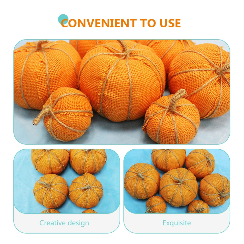 2pcs Artificial Pumpkin Decor Halloween Pumpkin Ornament Halloween Layout Decor