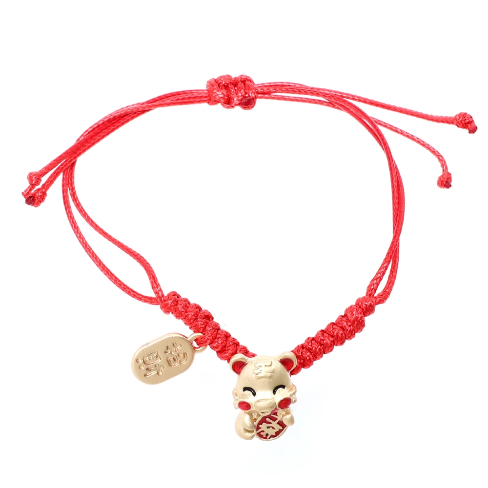 Tiger Charm Bracelet Amulet Bracelet New Year Graduation Birthday Blessing Rope