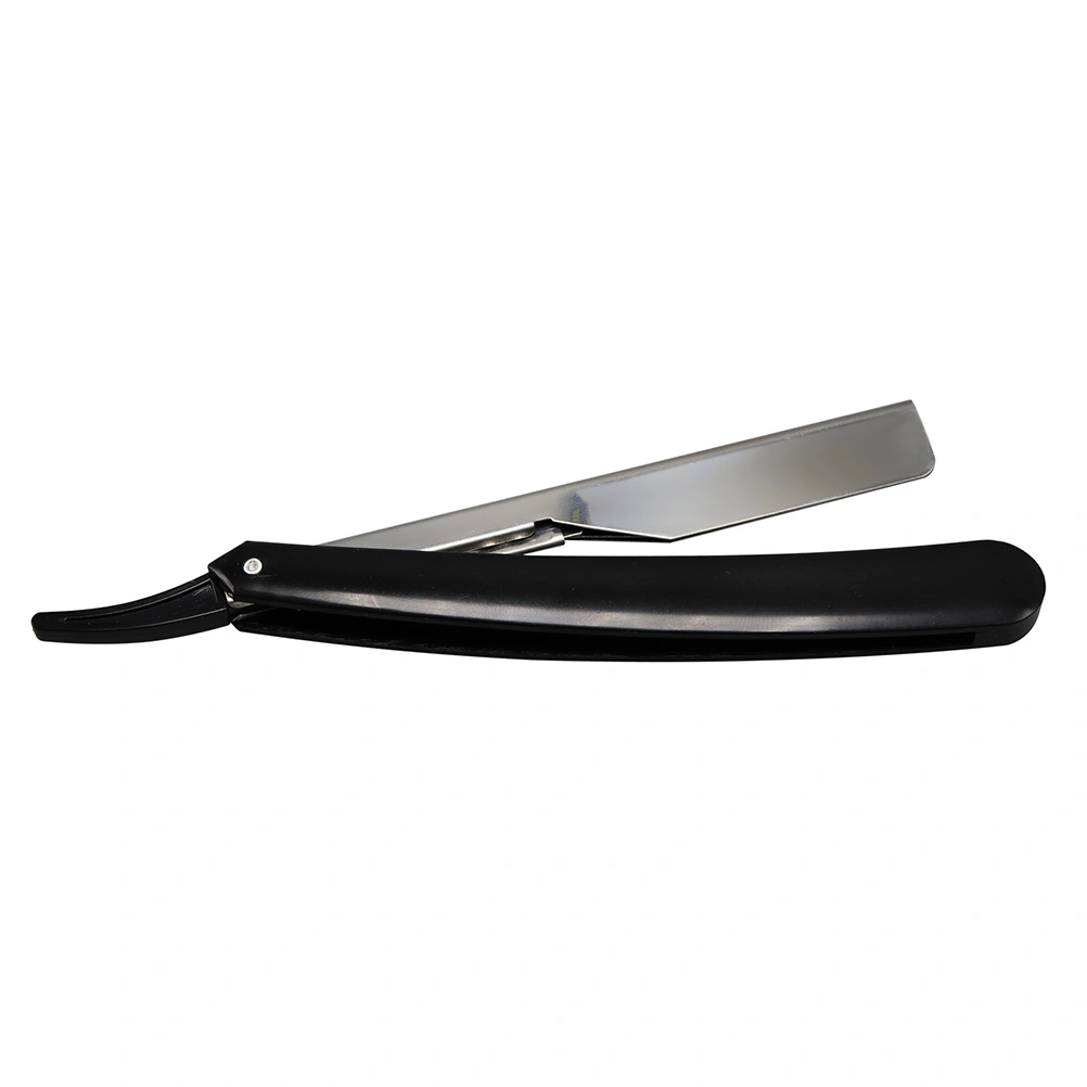 2pcs Straight Shaving Razor Razors Folding Shaving Razor Manual Beard Shaver Barber Shaver Tool (Black)