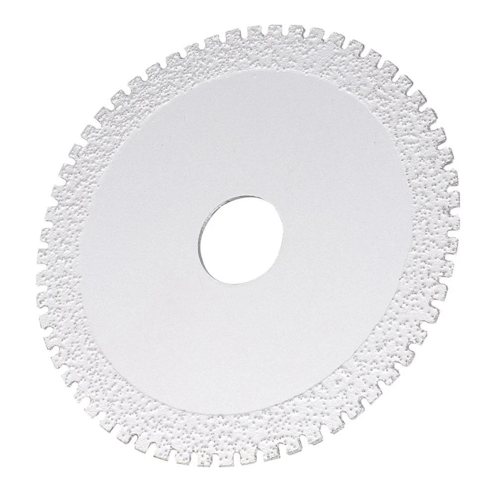 100mm Cut Off Cutting Discs with Teeth Wheel Cutting Plate Jade Glass Cutter Grinding Plate for Soldering Glass Home (Silver)