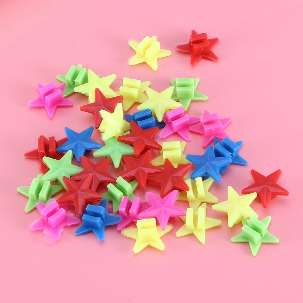 36pcs Multi-color Plastic Bike Cycle Wheel Spoke Stars Beads Spoke Clips Ornament for Children Bike Decoration(Mixed Colors)