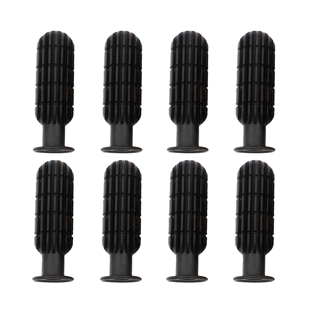 8pcs Fossball Plastic Handle Soccer Table Football Grip Part Replacements (Black)