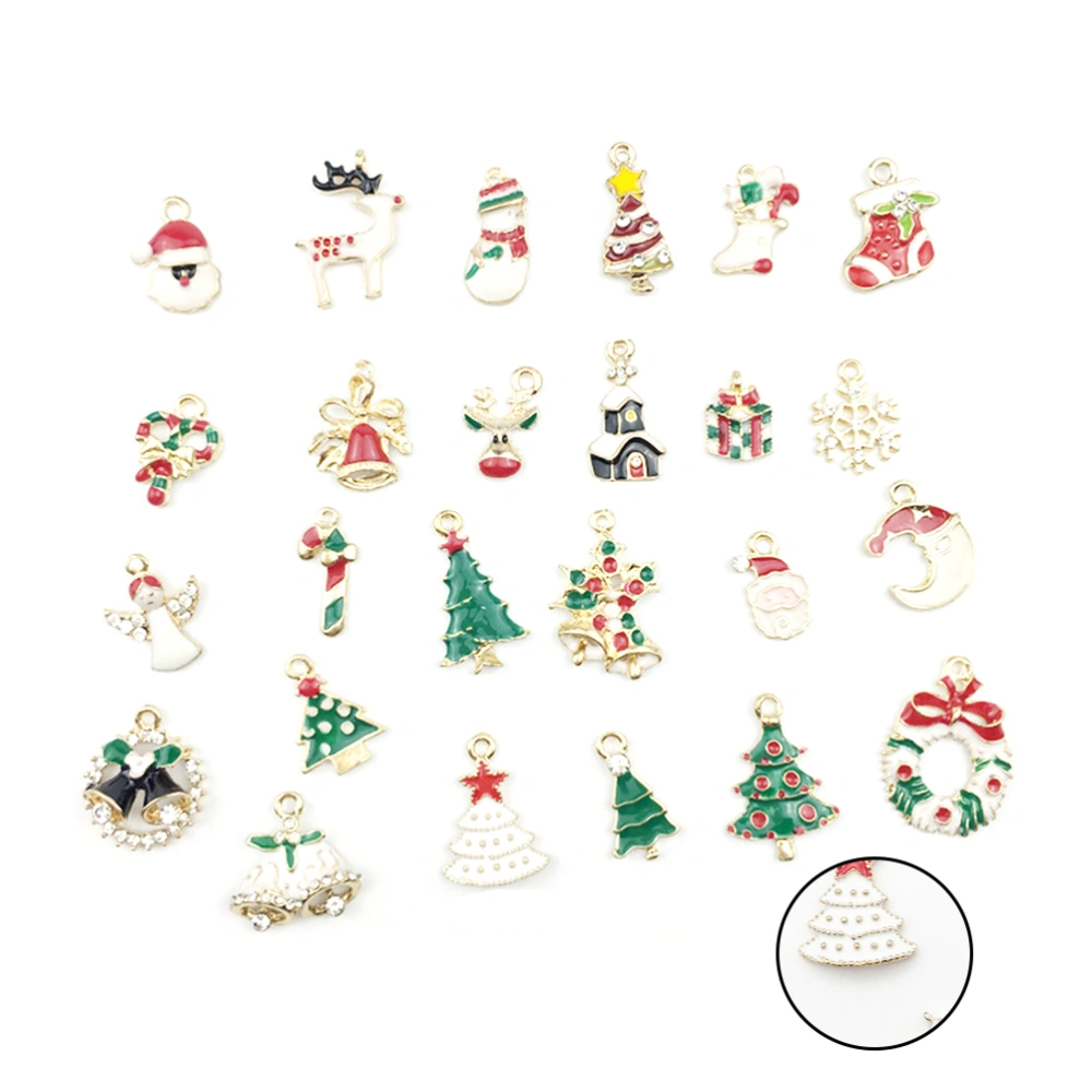 50pcs Christmas DIY Pendant Materials Alloy Jewelry Accessories for Bracelet Necklace Earring