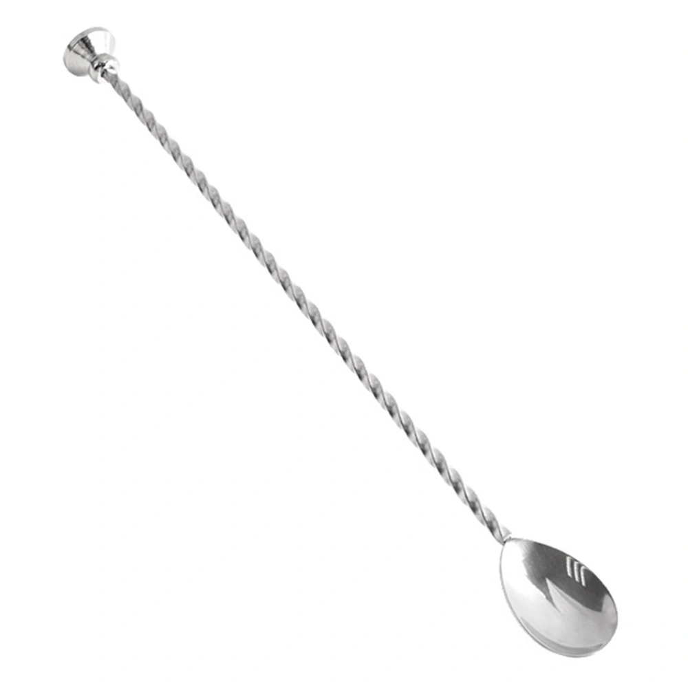 Stainless Steel Mixing Spoon Twisted Stirring Scoop Cocktail Spoons Swizzle Stick Barware