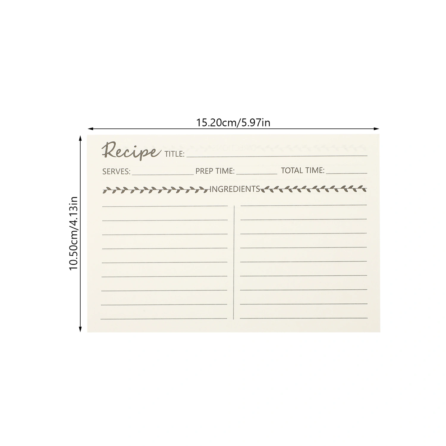 10Pcs Household Recipe Papers Convenient Recipe Sheets Compact Food Note Cards Recipe Accessory