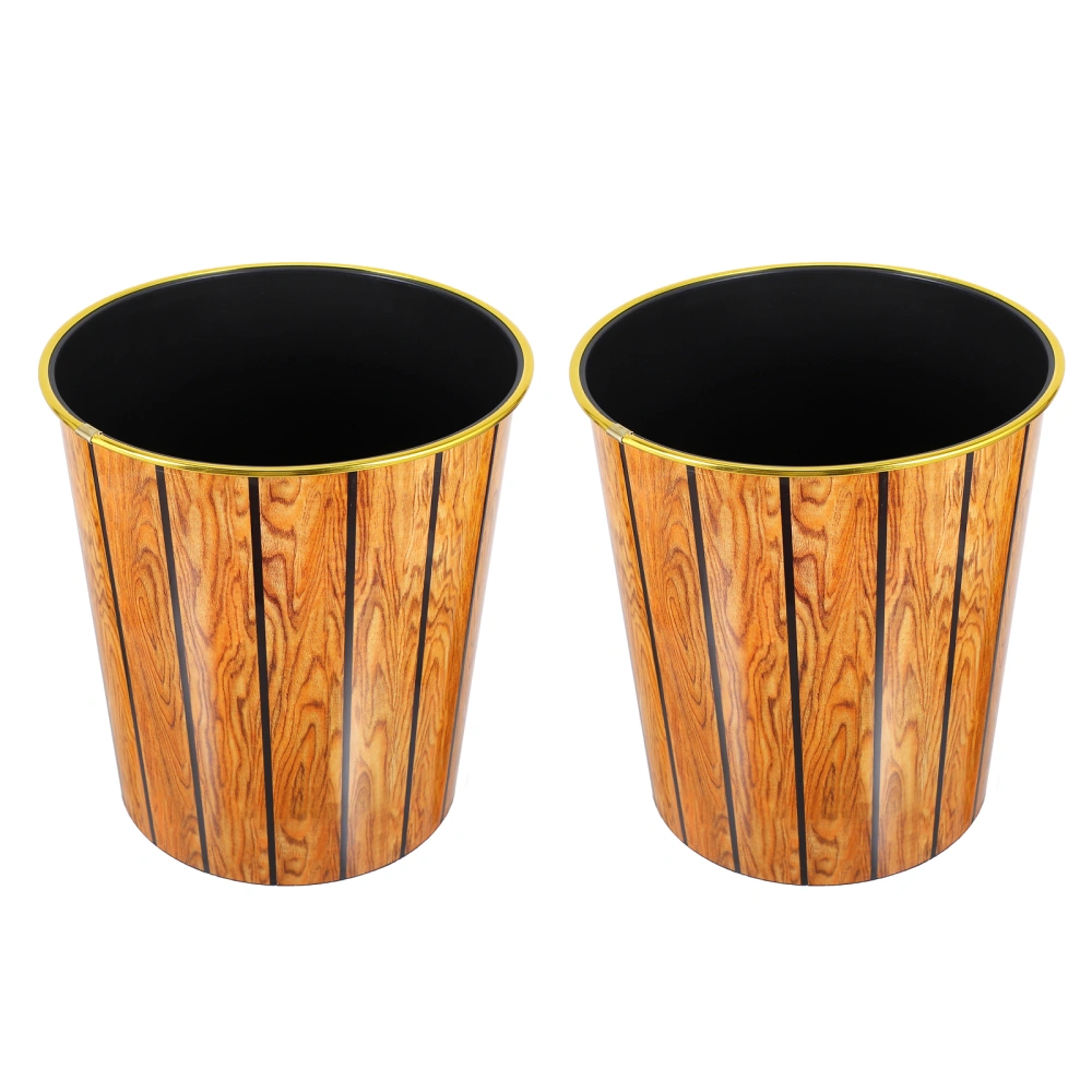  2Pcs Durable Trash Container Living Room Rubbish Holder Decorative Trash Jar