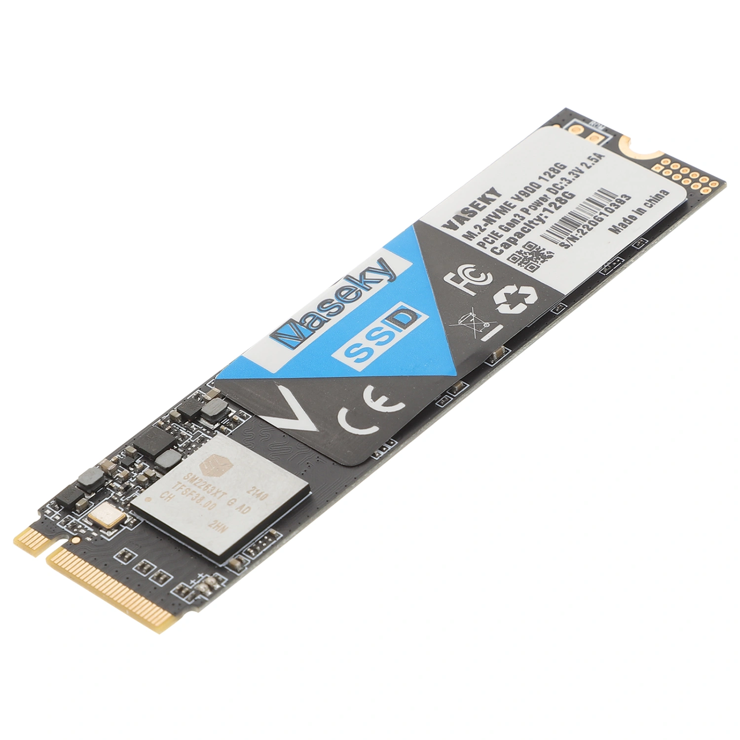 External Hard Drive M.2-NVME PCIE Gen3 SSD Hard Drive Disk 128G Solid State Drive for Desktop Laptop Black