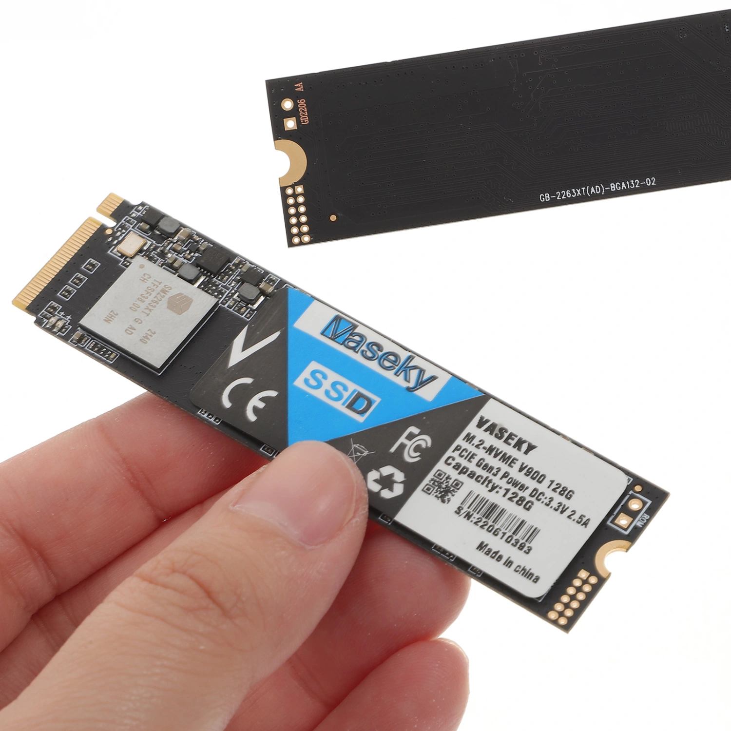 External Hard Drive M.2-NVME PCIE Gen3 SSD Hard Drive Disk 128G Solid State Drive for Desktop Laptop Black
