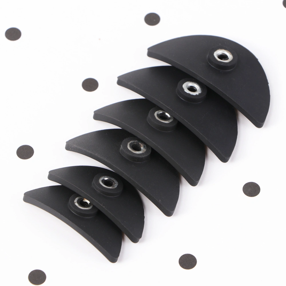 6 PCS Silicone Eye Shadow Seal Portable Makeup Tool Practical Lazy Eyeshadow Stamp Crystalline Silica Gel Eye Shadow Stamp (Silicone Sheet) Black