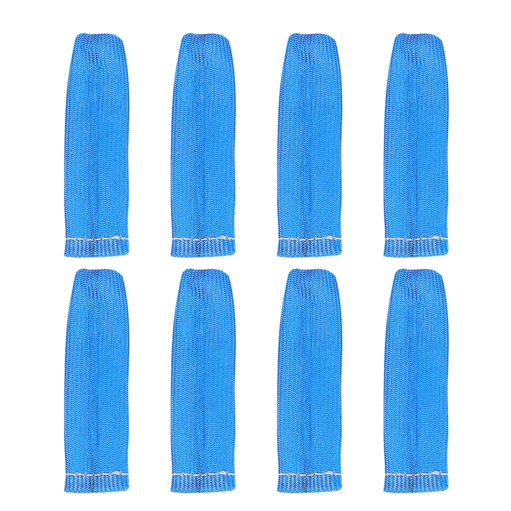 8PCS Fiberglass Spark Plug Wire Case High Temperature Resistance Cable Cover Fiber Glass Sleeve Insulating Tube (Blue)