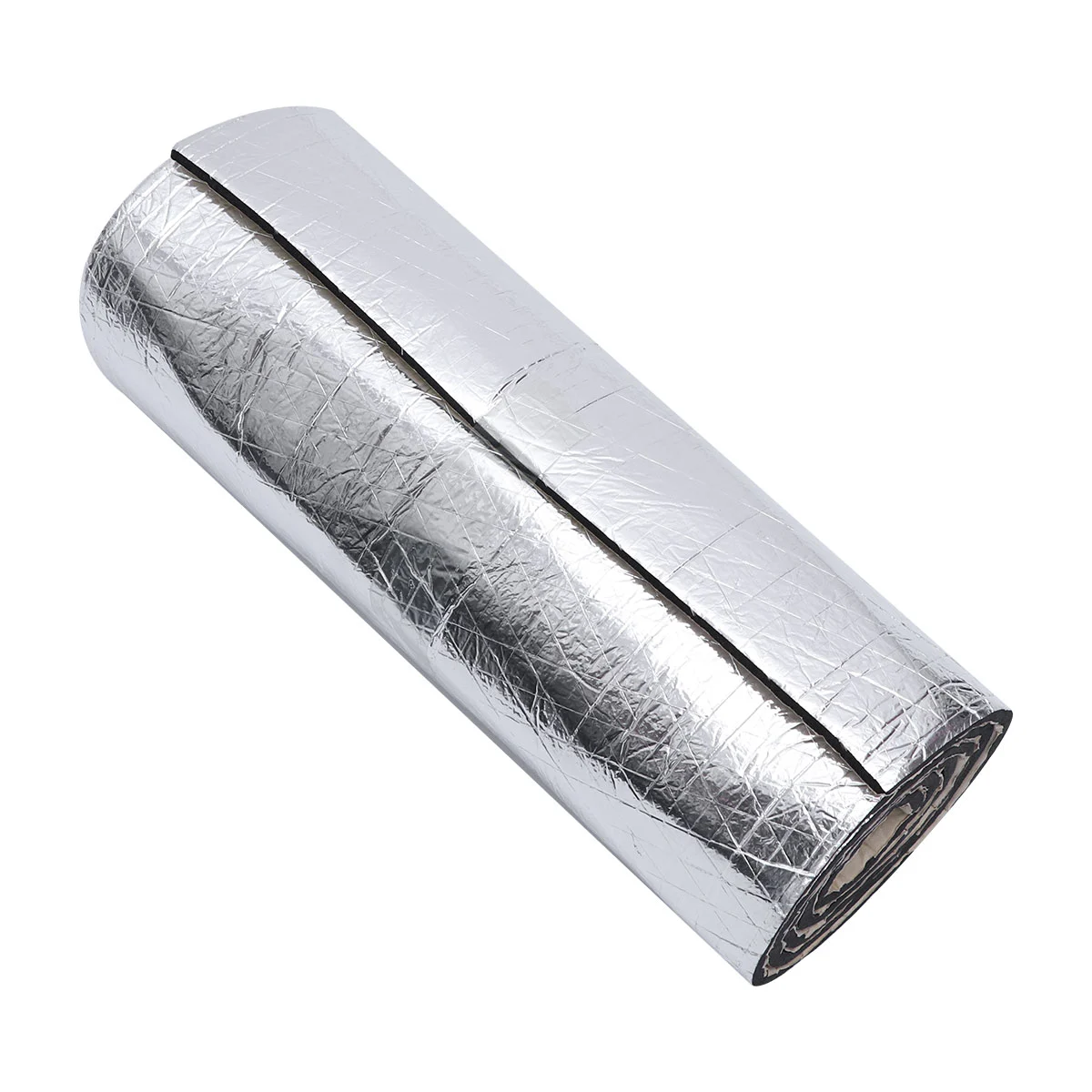 1 Roll 10MM Car Heat Sound Deadener Thick Aluminum Foil Sound Insulation Cotton Four-door Trunk Full Car Sound-absorbing Cotton Plastic Rubber Accessories (50x100CM, Silver)