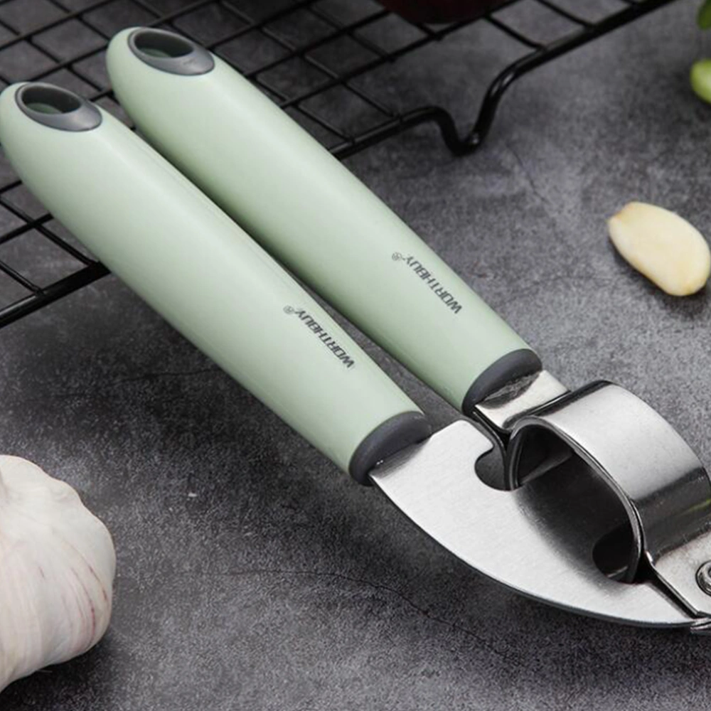 Stainless Steel Garlic Presser Practical Garlic Mincer Garlic Crushing Tool Manual Garlic Press Gadget for Home Kitchen