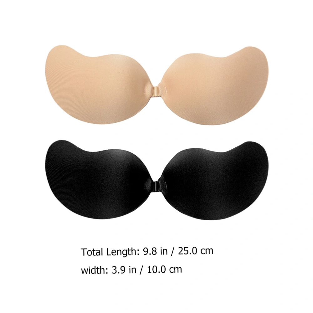 2pcs Strap-less One-piece Super Thin Gathering Mango Invisible Chest Tapes