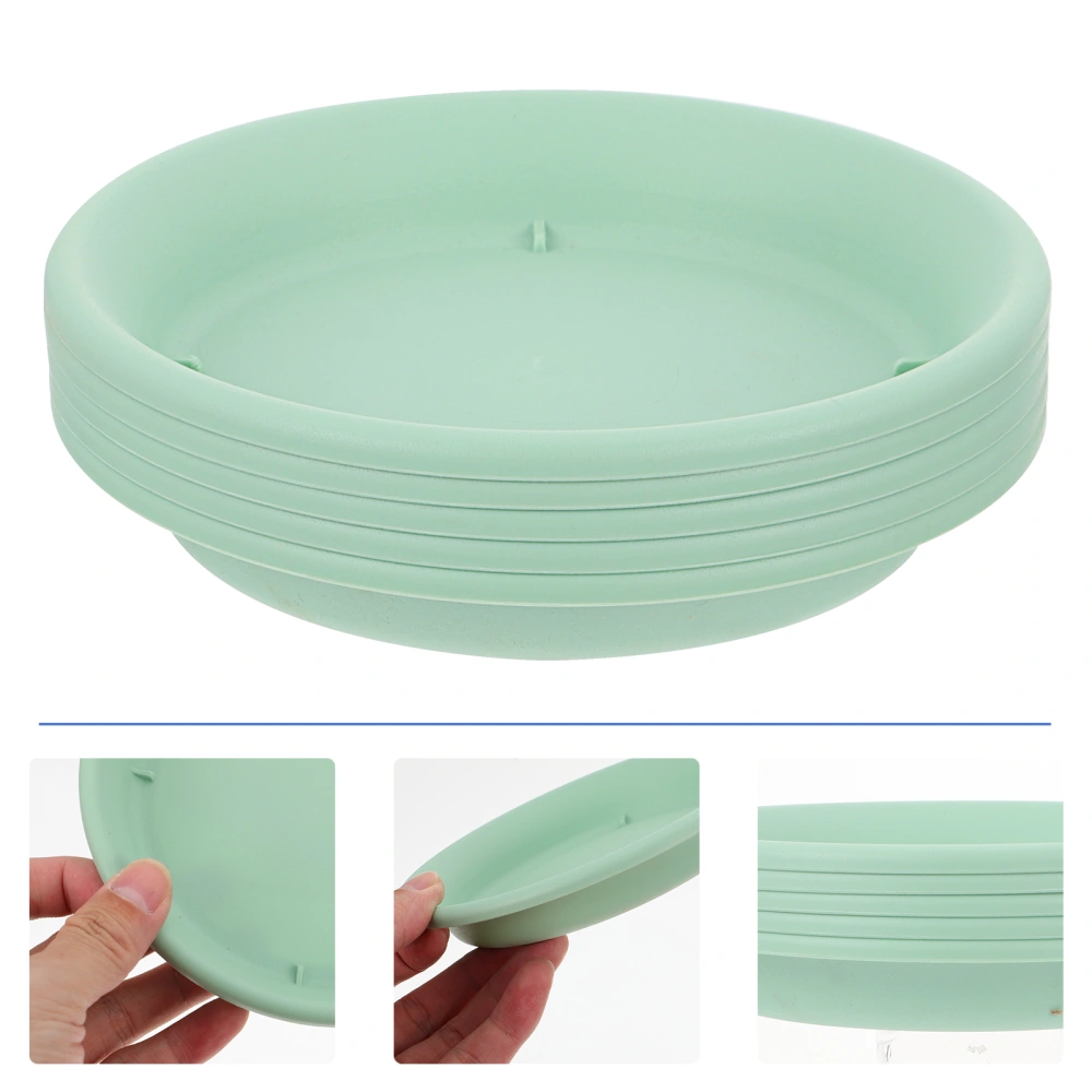 5pcs Simple Bonsai Tray Planter Water Tray Home Potted Flower Pot Base (Green)