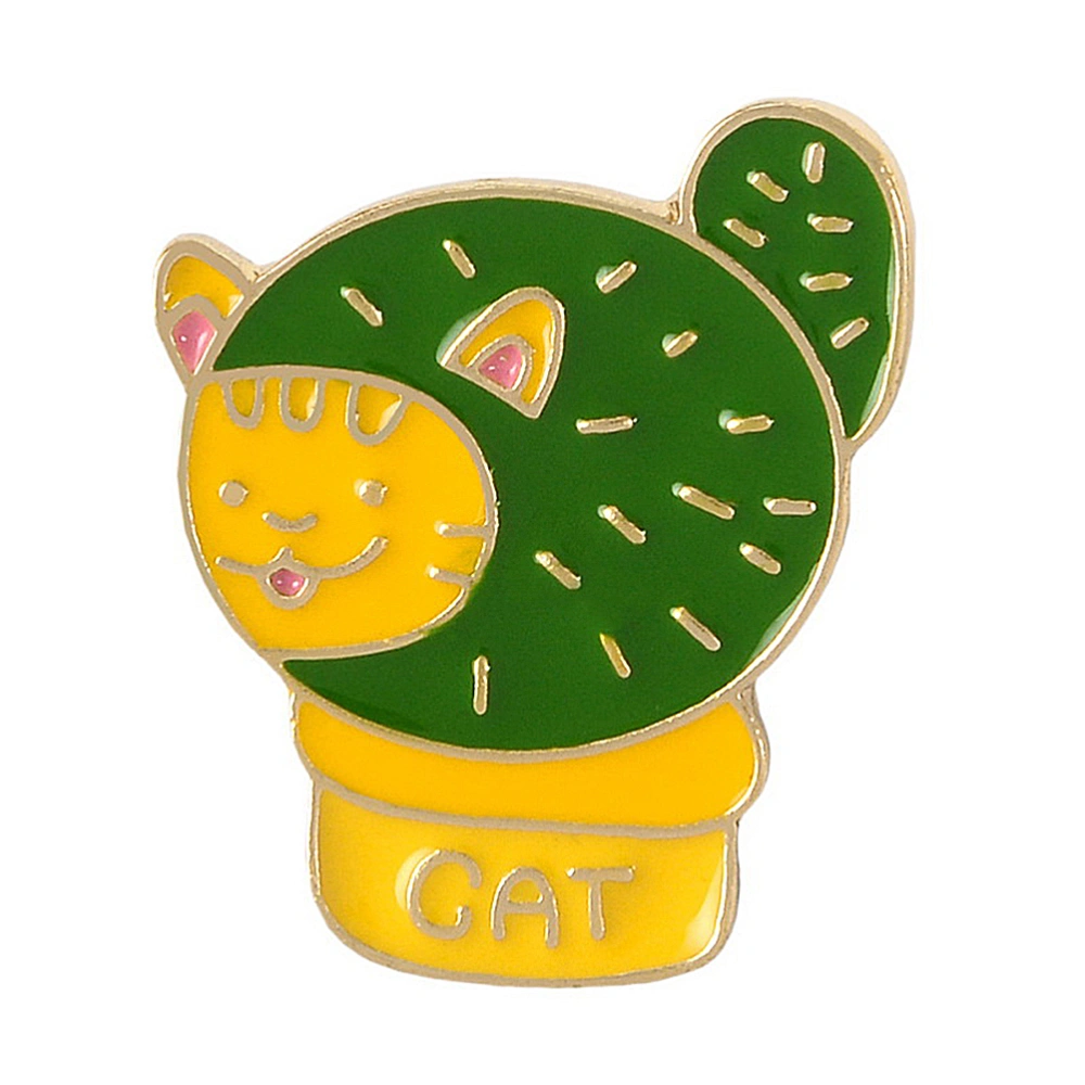 4pcs Animal Brooches Cartoon Rabbit Pig Cactus Cat Unicorn Creative Alloy Brooches for Bag Clothes Jeans