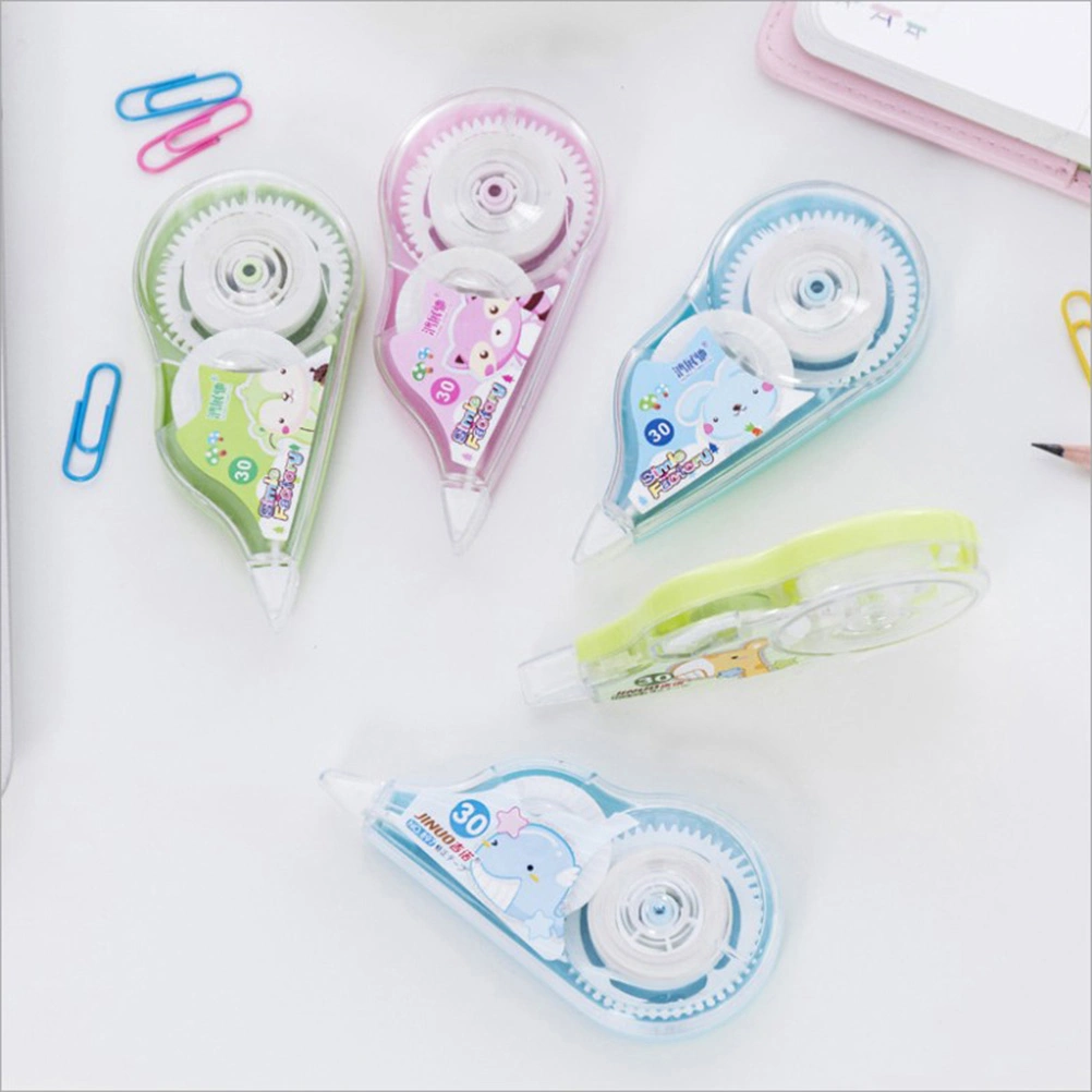 4 Pcs Double Sided Adhesive Dots Stick Roller Correction Tapes Useful Tape Eraser Wipe Out Tape Correction Tape Eraser - 7.4x3.5cm (Random Color)