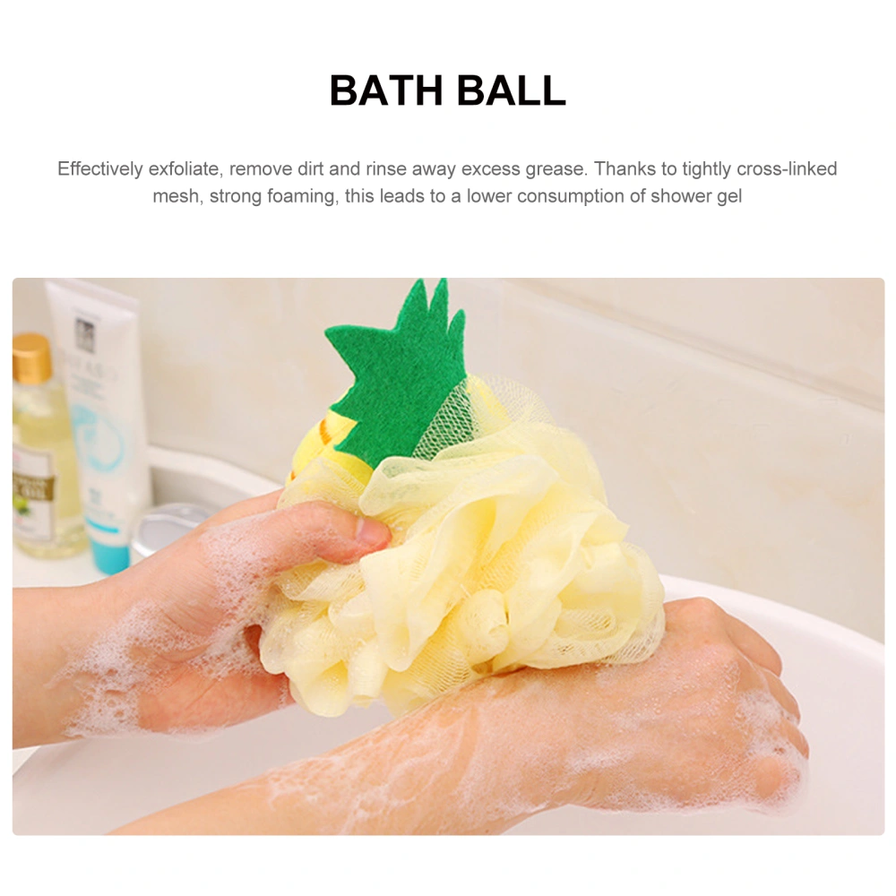 4Pcs Bath Shower Sponge Mesh Bath Balls Cartoon Fruit Shape Exfoliating Brush