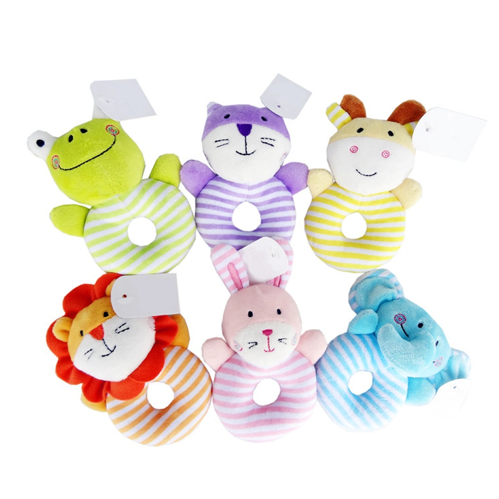 Animal Baby Hand Rattle Squeaker Developmental Educational Animal Rattles Infant Baby Toys (Yellow Fawn)