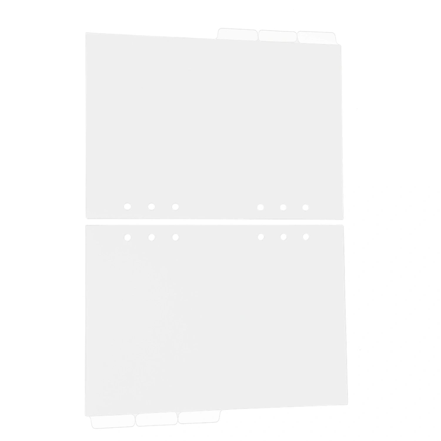2 Sets Simple And Translucent 6-hole Binders Divider Pages for Notepad